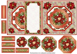 Poinsettia Wreath No Hole Foldback
