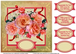 Peach Rose Bouquet