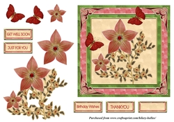 Pink & Gold Flowers