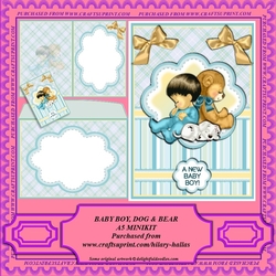 Baby Boy With Dog & Bear