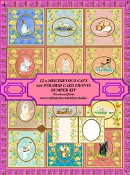 Mischievious Cats 6x6 Pyramid Card Fronts Bumper Kit
