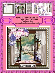 View Over The Harbour 7x7 Card Front Minikit