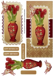 Vase of Red Tulips DL