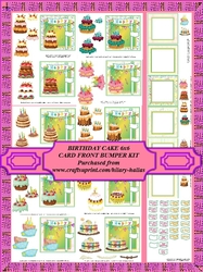 Birthday Cakes 6x6 Card Front Bumper Kit