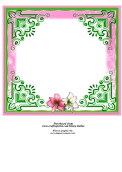 Amarylis Greetings Insert Panel