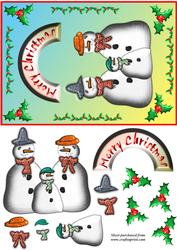 A5 Snowman Family