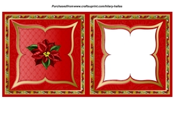 Red Poinsettia Insert