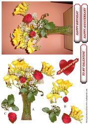 Beautiful Vase of Flowers Step by Step