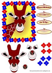 Cartoon Giraffe Card Front