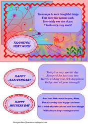 Firework Theme Collage Card