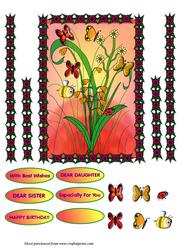 Meadow Flowers with Butterflies