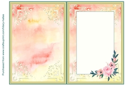Watercolour Pink Roses Insert