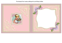 Cute Little Girl With Kittens Insert