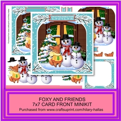 Foxy & Friends 7x7 Card Front Minikit