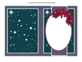 Magenta Poinsettia Insert