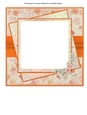 8x8 Peach Floral Insert