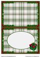 Green Check Christmas Insert