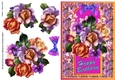 Purple & Apricot Roses Birthday
