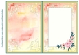 Watercolour Pink Roses Insert