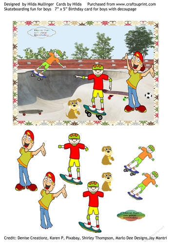 Skateboarding fun for boys