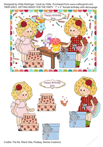 TWIN GIRLS   GETTING READY FOR THE PARTY