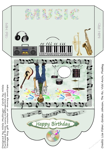 TEENAGE BOY GIFT VOUCHER OR MONEY ENVELOPE