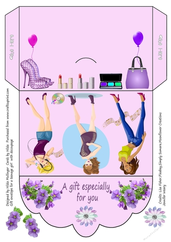 Gift envelope for a teenage girl