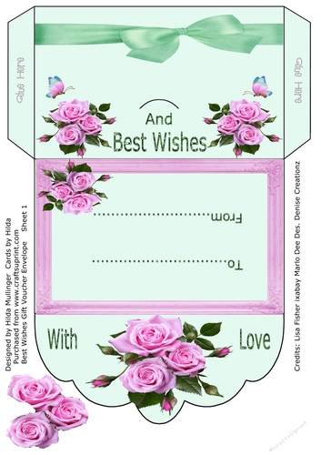 BEST WISHES GIFT VOUCHER ENVELOPE