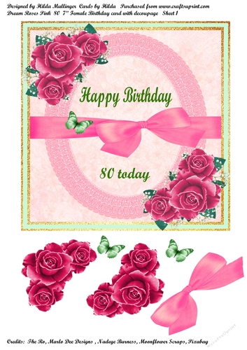 DREAM ROSES PINK 80