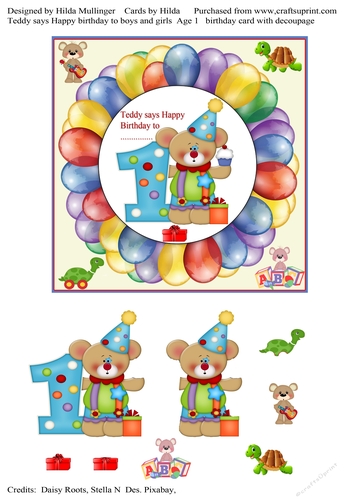 TEDDY SAYS HAPPY BIRTHDAY TO BOYS AND GIRLS