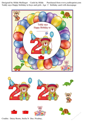 TEDDY SAYS HAPPY BIRTHDAY TO BOYS AND GIRLS