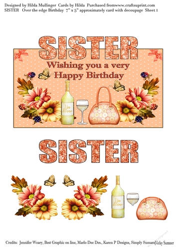 SISTER  OVER THE EDGE BIRTHDAY