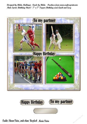 Male Sports Birthday   Dear Partner