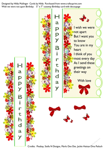 Wish we were not apart Birthday