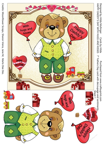 HAPPY DADDYS DAY WITH HUGS AND  KISSES