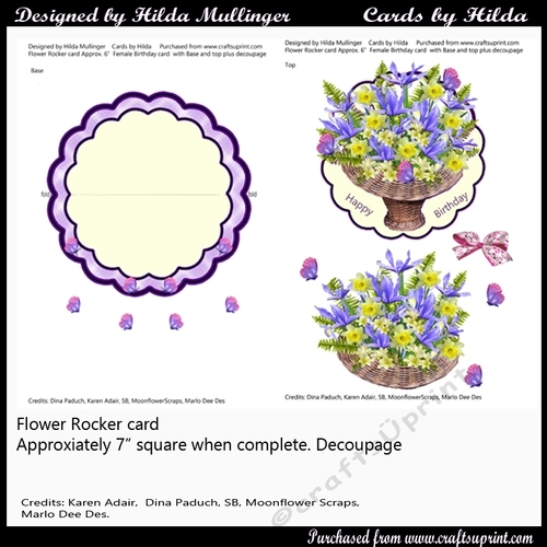 Flower Rocker card