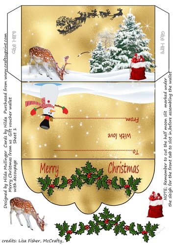 MERRY CHRISTMAS FROM US Gift voucher wallet
