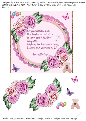 SENDING LOVE TO YOUR NEW BABY GIRL