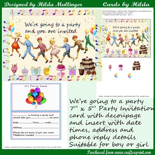 WERE GOING TO A PARTY  Invitiation card