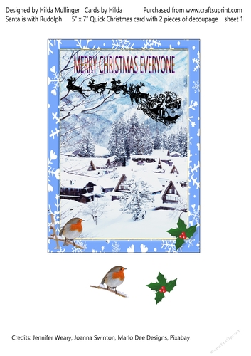 Santa is with Rudolph