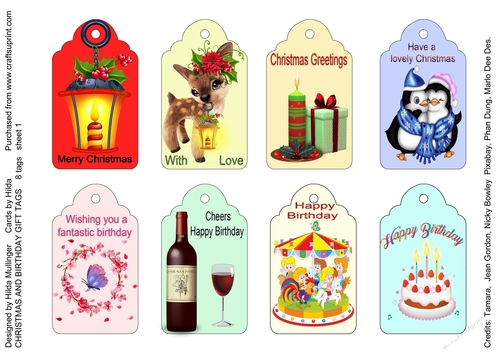 CHRISTMAS AND BIRTHDAY GIFT TAGS 8