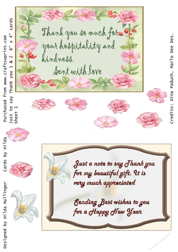 JUST TO SAY THANK YOU 1 & 2