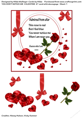 YOU DONT NOTICE ME   VALENTINE