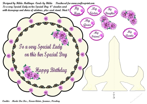 To a very Special Lady on her Special Day