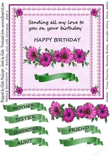 FEMALE BIRTHDAYS