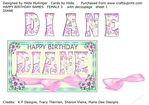 HAPPY BIRTHDAY NAMES  FEMALE 3