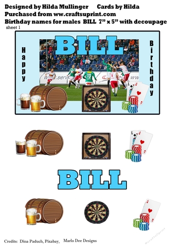 BIRTHDAY NAMES FOR MALES   BILL