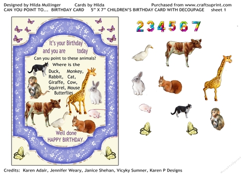 CAN YOU POINT TO.... BIRTHDAY CARD