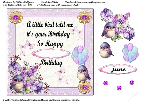 THIS LITTLE BIRD TOLD ME JUNE
