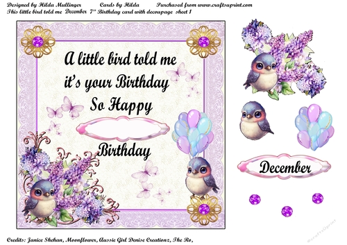 THIS LITTLE BIRD TOLD ME DECEMBER